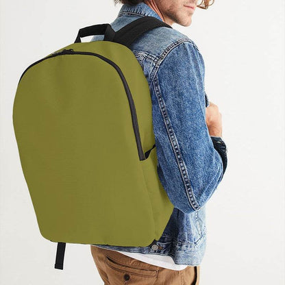 Dark Muted Yellow Waterproof Backpack (LY2-MU-DA) - Man CloseUp