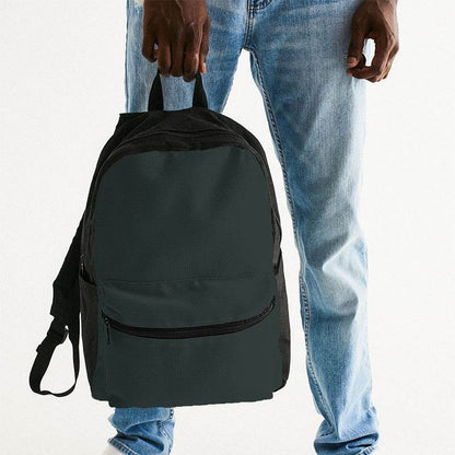 Dark Neutral Blue-Green Canvas Backpack (BG-NE-DA) - Man Holding