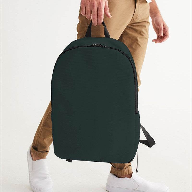 Dark Neutral Blue-Green Waterproof Backpack (CBG2-NE-DA) - Man Holding CloseUp