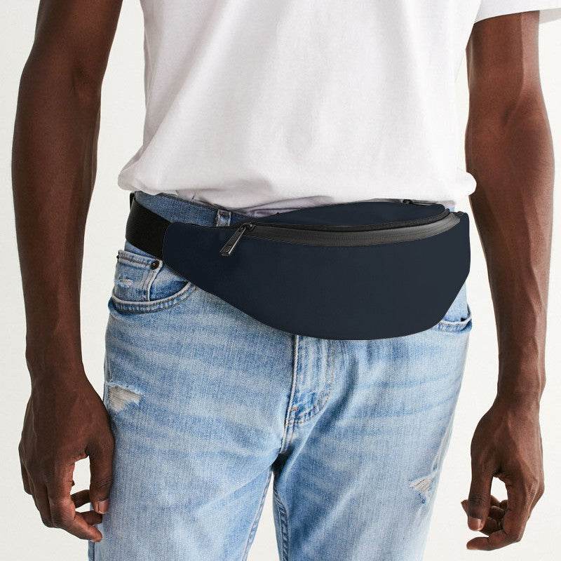 Dark Neutral Blue Belt Bag (IB2-NE-DA) - Man Front CloseUp