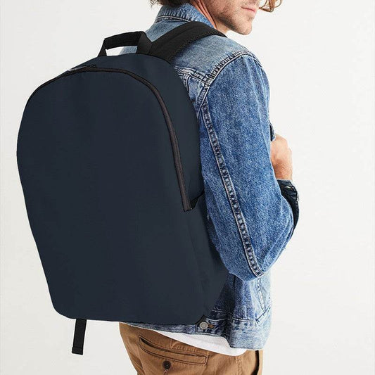 Dark Neutral Blue Waterproof Backpack (IB2-NE-DA) - Man CloseUp