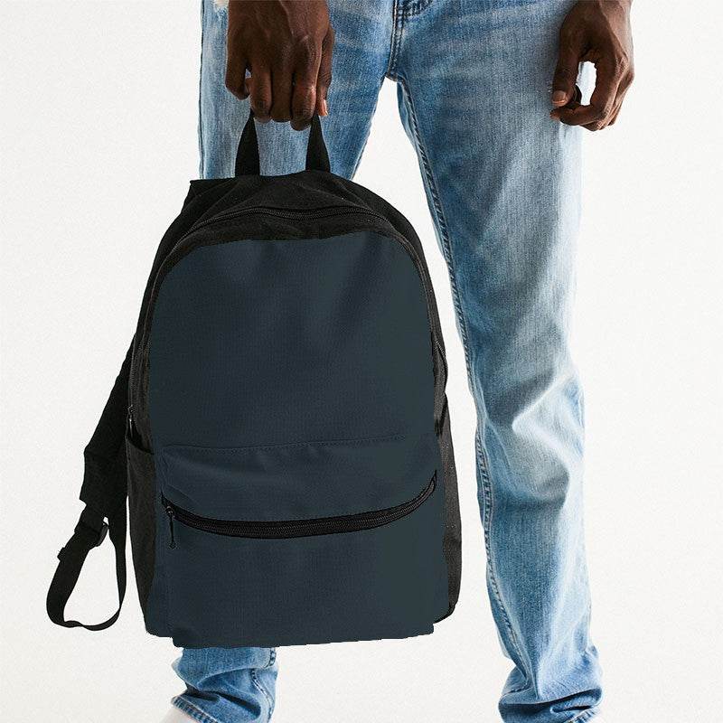 Dark Neutral Cyan Canvas Backpack (BC2-NE-DA) - Man Holding