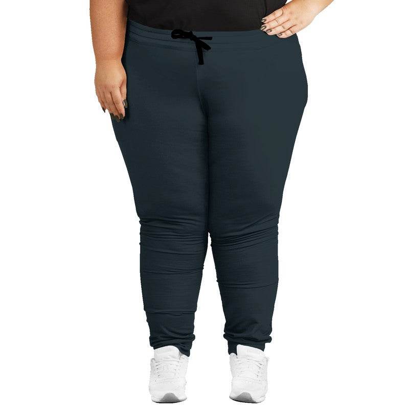 Dark Neutral Cyan Joggers PLUS (BC2-NE-DA) - Woman Front PLUS