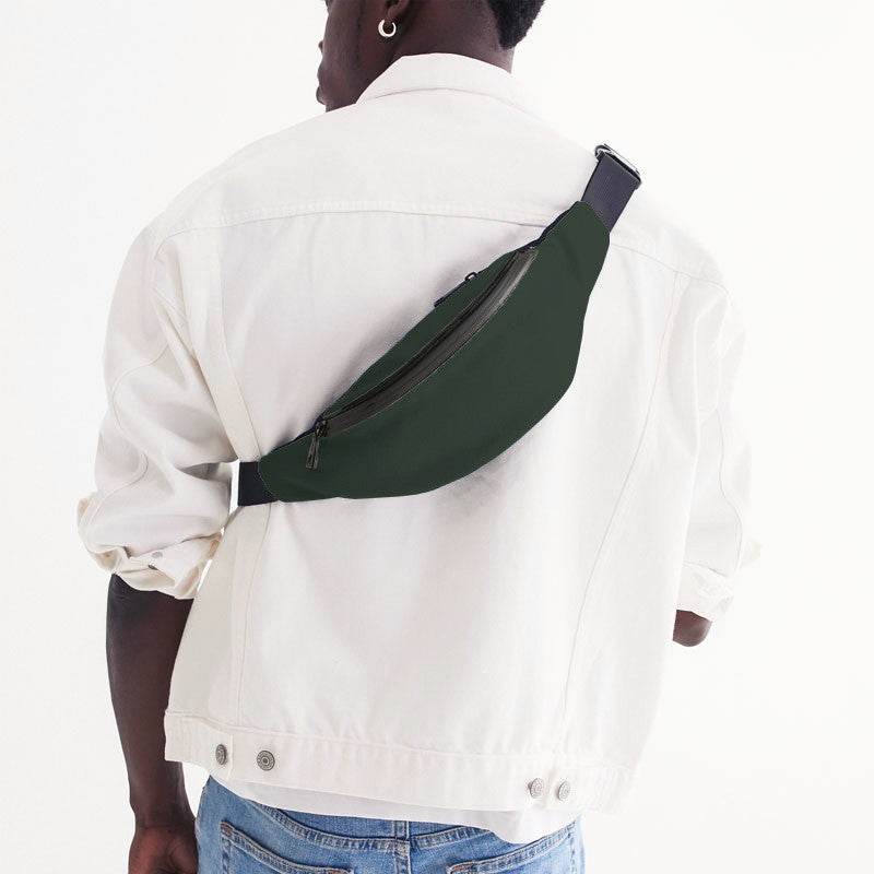 Dark Neutral Green Belt Bag (G-NE-DA) - Man Back