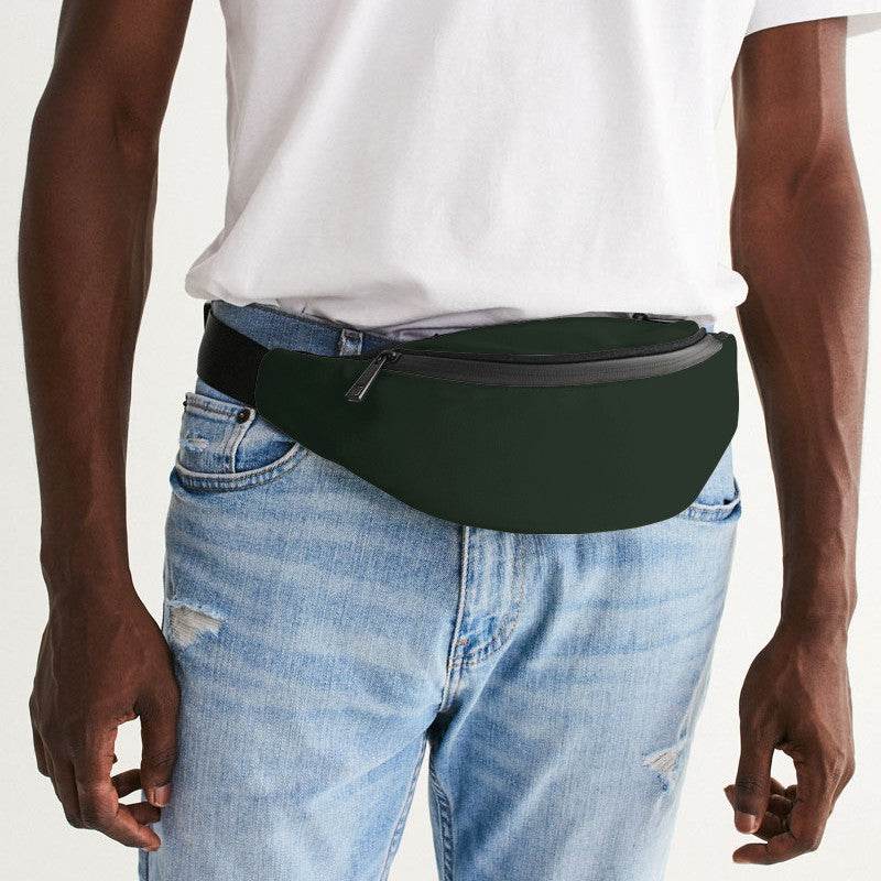 Dark Neutral Green Belt Bag (G-NE-DA) - Man Front CloseUp