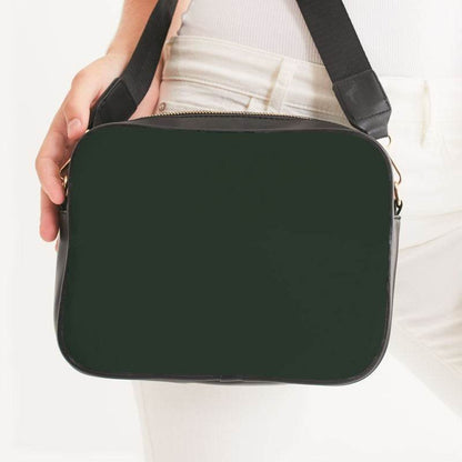 Dark Neutral Green Crossbody Bag (G-NE-DA) - Woman Front CloseUp