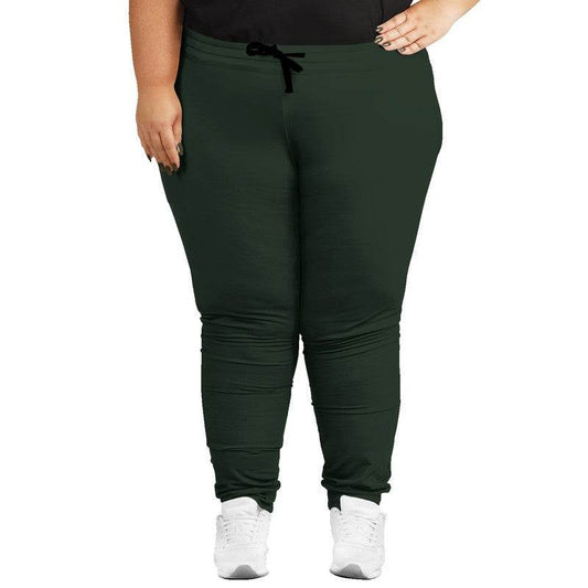 Dark Neutral Green Joggers PLUS (G-NE-DA) - Woman Front PLUS