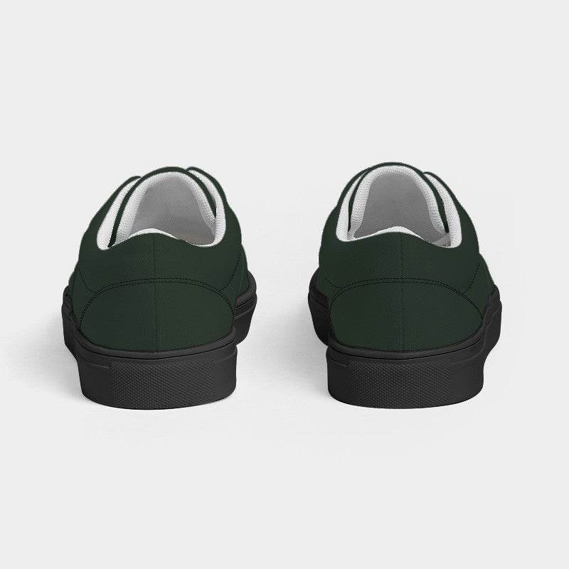 Dark Neutral Green Men's Canvas Sneakers (G-NE-DA) - Back