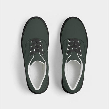 Dark Neutral Green Men's Canvas Sneakers (G-NE-DA) - Top