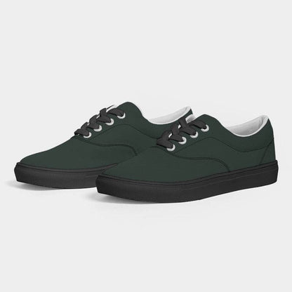 Dark Neutral Green Women's Canvas Sneakers (BGG2-NE-DA) - Side 3