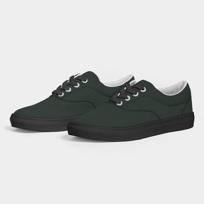 Dark Neutral Green Women's Canvas Sneakers (G-NE-DA) - Side 3