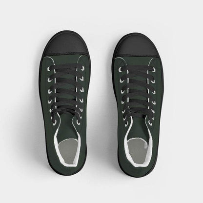 Dark Neutral Green Women's High-Top Canvas Sneakers (G-NE-DA) - Top