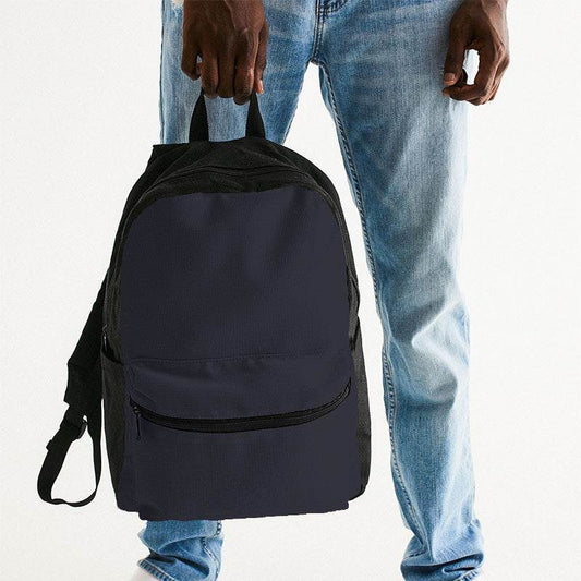 Dark Neutral Indigo Canvas Backpack (PUI2-NE-DA) - Man Holding