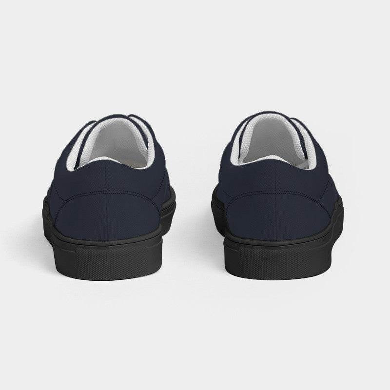 Dark Neutral Indigo Men's Canvas Sneakers (I-NE-DA) - Back
