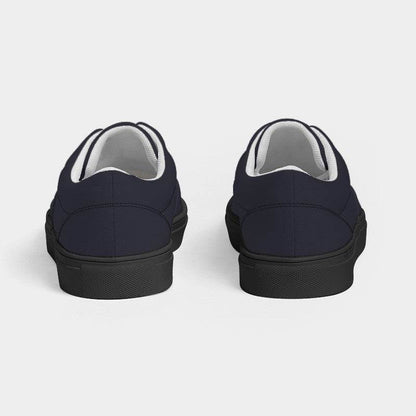 Dark Neutral Indigo Men's Canvas Sneakers (PUI2-NE-DA) - Back
