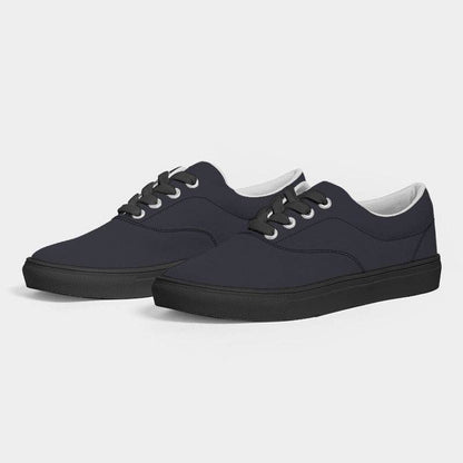Dark Neutral Indigo Men's Canvas Sneakers (PUI2-NE-DA) - Side 3