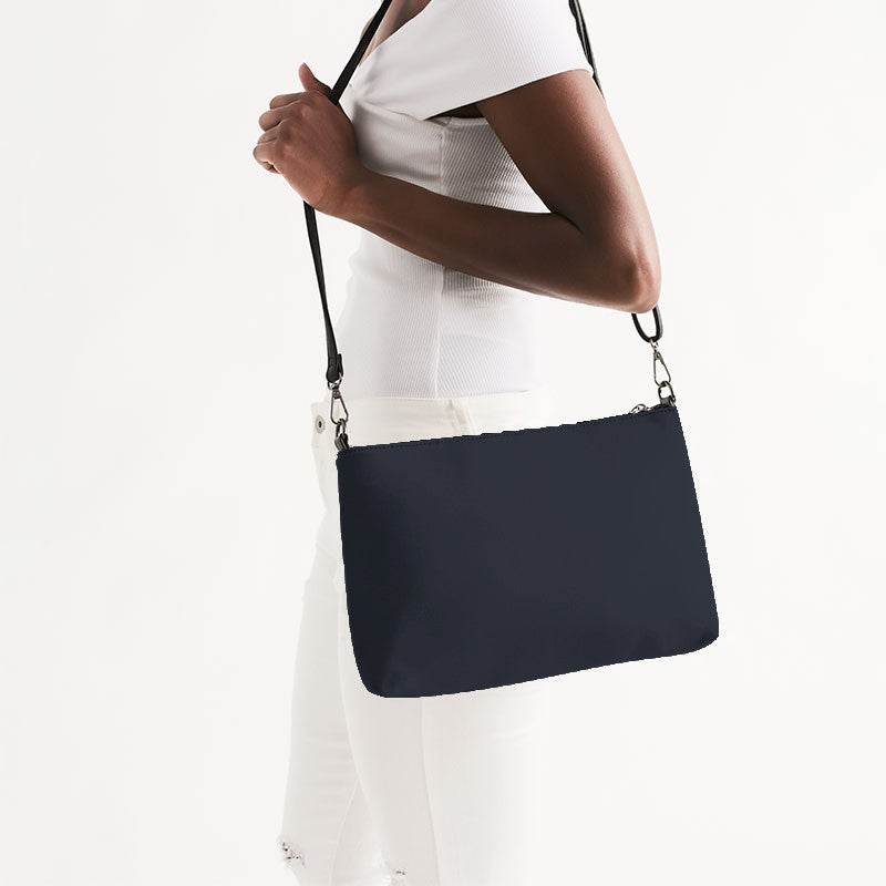Dark Neutral Indigo Zip Pouch (I-NE-DA) - Side CloseUp