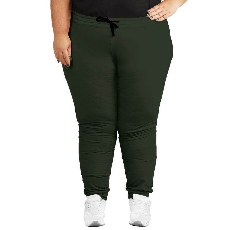 Dark Neutral Lime Joggers PLUS (GL2-NE-DA) - Woman Front PLUS