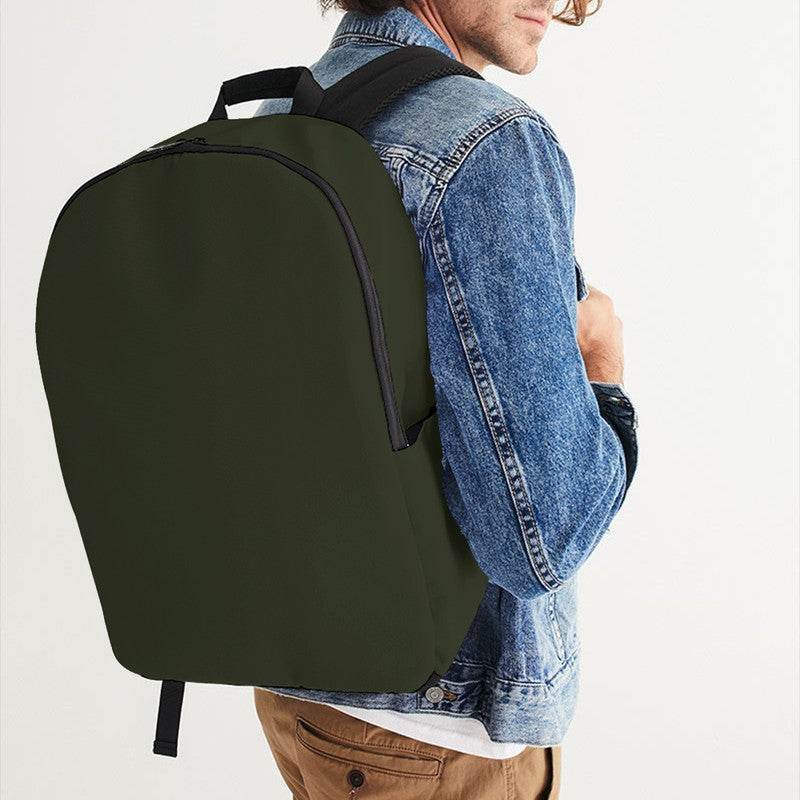 Dark Neutral Lime Waterproof Backpack (L-NE-DA) - Man CloseUp