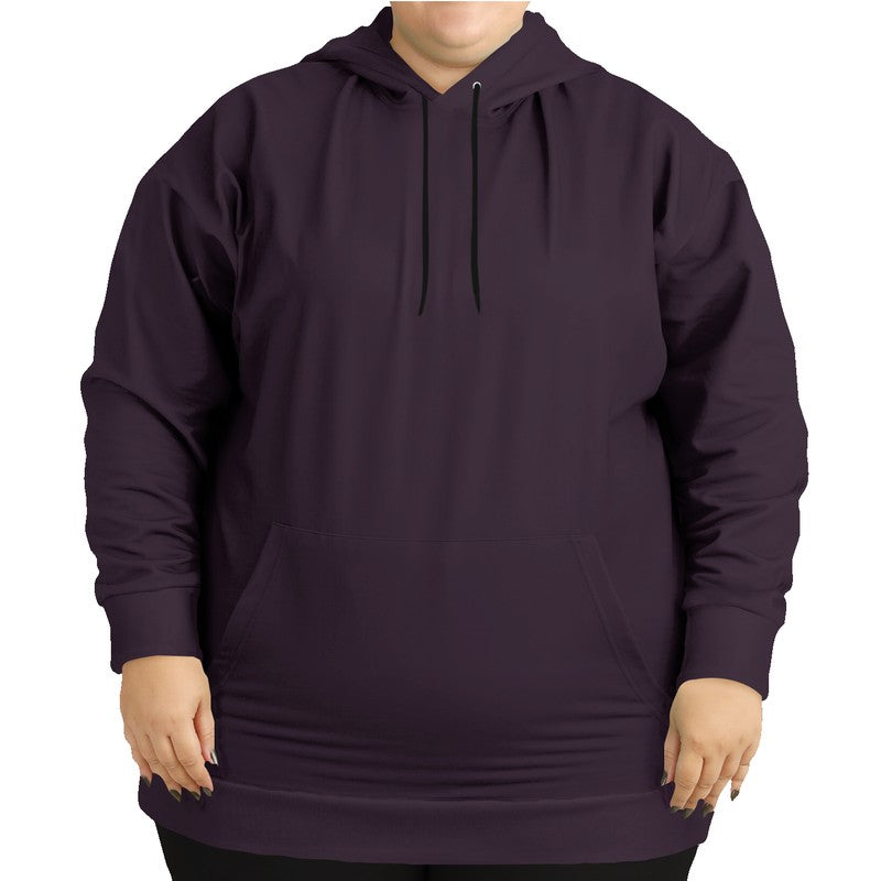 Dark Neutral Magenta Hoodie PLUS (M-NE-DA) - Woman Front PLUS