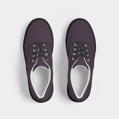 Dark Neutral Magenta Men's Canvas Sneakers (M-NE-DA) - Top