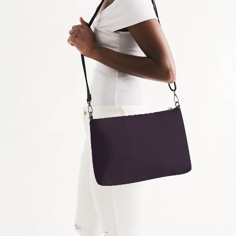 Dark Neutral Magenta Zip Pouch (M-NE-DA) - Side CloseUp