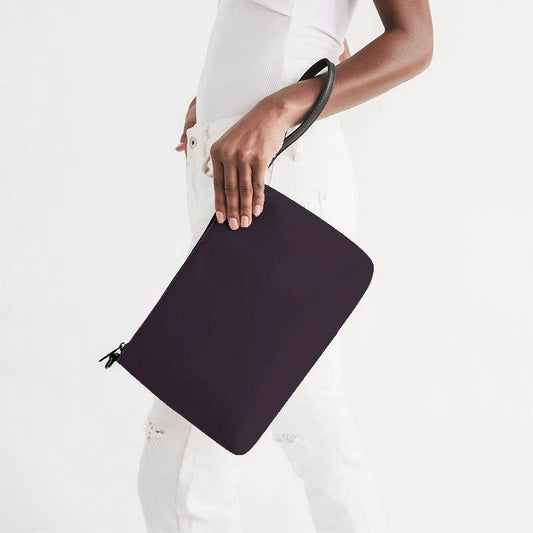 Dark Neutral Magenta Zip Pouch (M-NE-DA) - Side Holding