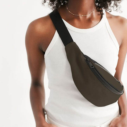 Dark Neutral Orange Belt Bag (YO2-NE-DA) - Woman Front CloseUp