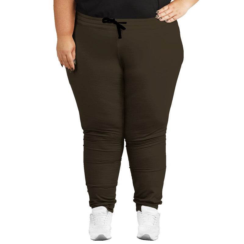 Dark Neutral Orange Joggers PLUS (YO2-NE-DA) - Woman Front PLUS