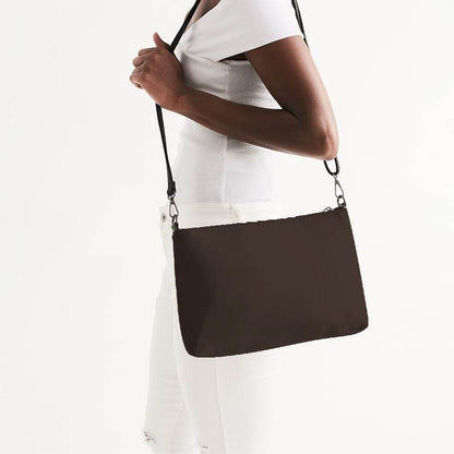 Dark Neutral Orange Zip Pouch (OR2-NE-DA) - Side CloseUp