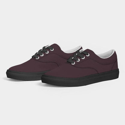Dark Neutral Pink Men's Canvas Sneakers (PI-NE-DA) - Side 3