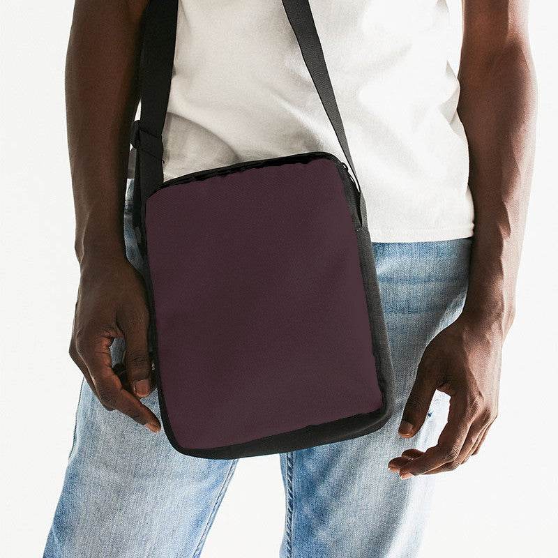Dark Neutral Pink Messenger Pouch (PI-NE-DA) - Man Front CloseUp
