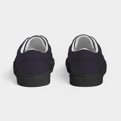 Dark Neutral Purple Men's Canvas Sneakers (PU-NE-DA) - Back
