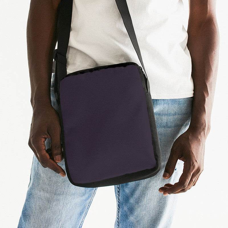 Dark Neutral Purple Messenger Pouch (MPU2-NE-DA) - Man Front CloseUp