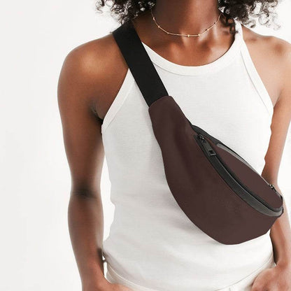Dark Neutral Red Belt Bag (R-NE-DA) - Woman Front CloseUp