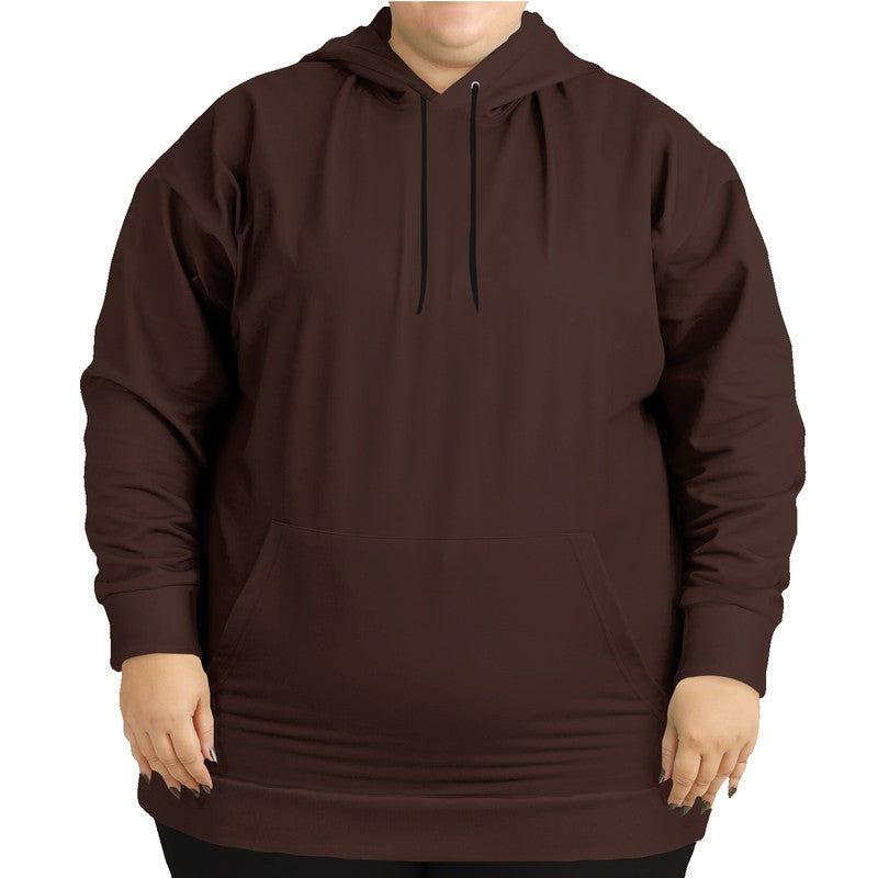 Dark Neutral Red Hoodie PLUS (R-NE-DA) - Woman Front PLUS