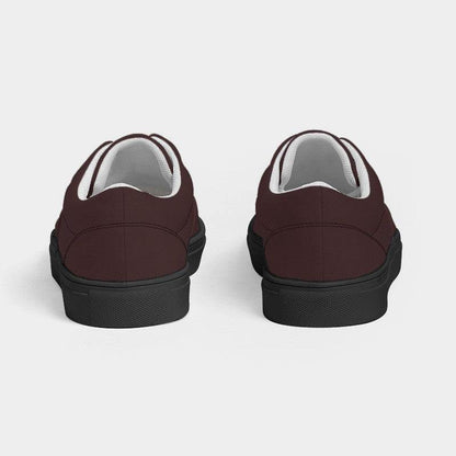 Dark Neutral Red Men's Canvas Sneakers (RPI2-NE-DA) - Back