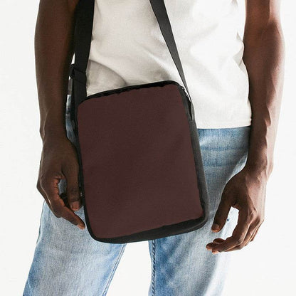Dark Neutral Red Messenger Pouch (R-NE-DA) - Man Front CloseUp