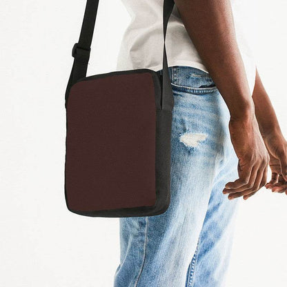 Dark Neutral Red Messenger Pouch (R-NE-DA) - Man Side CloseUp