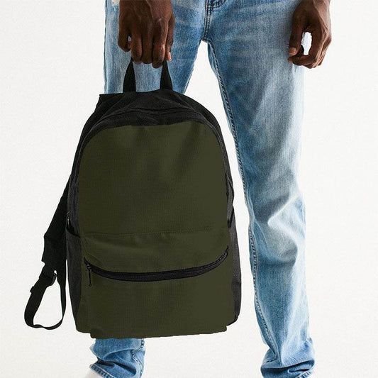Dark Neutral Yellow Canvas Backpack (LY2-NE-DA) - Man Holding