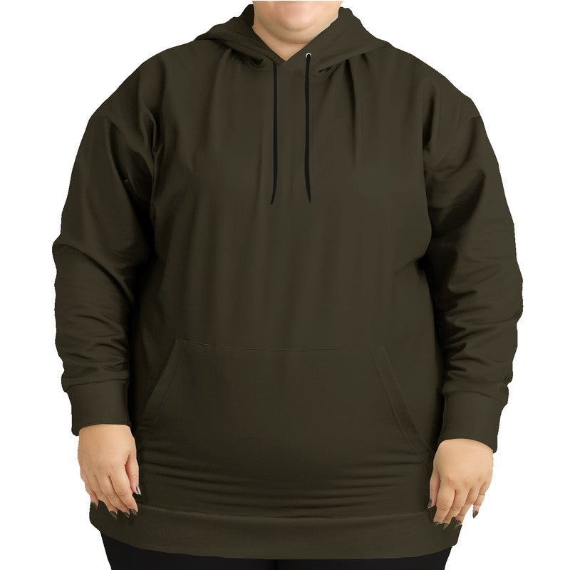 Dark Neutral Yellow Hoodie PLUS (Y-NE-DA) - Woman Front PLUS