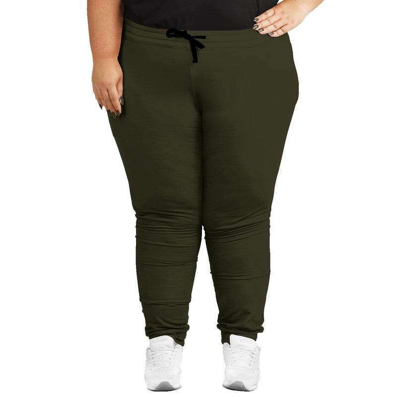 Dark Neutral Yellow Joggers PLUS (LY2-NE-DA) - Woman Front PLUS