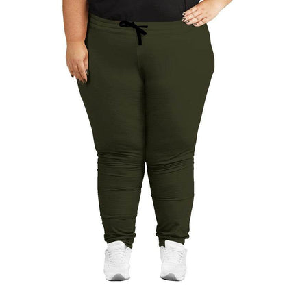 Dark Neutral Yellow Joggers PLUS (LY2-NE-DA) - Woman Front PLUS
