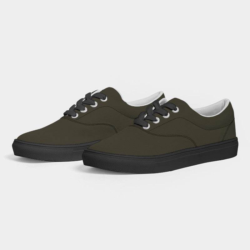 Dark Neutral Yellow Men's Canvas Sneakers (Y-NE-DA) - Side 3