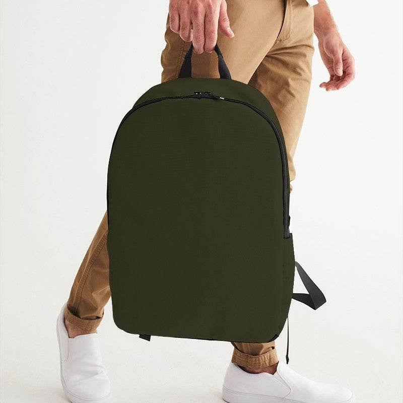 Dark Neutral Yellow Waterproof Backpack (LY2-NE-DA) - Man Holding CloseUp