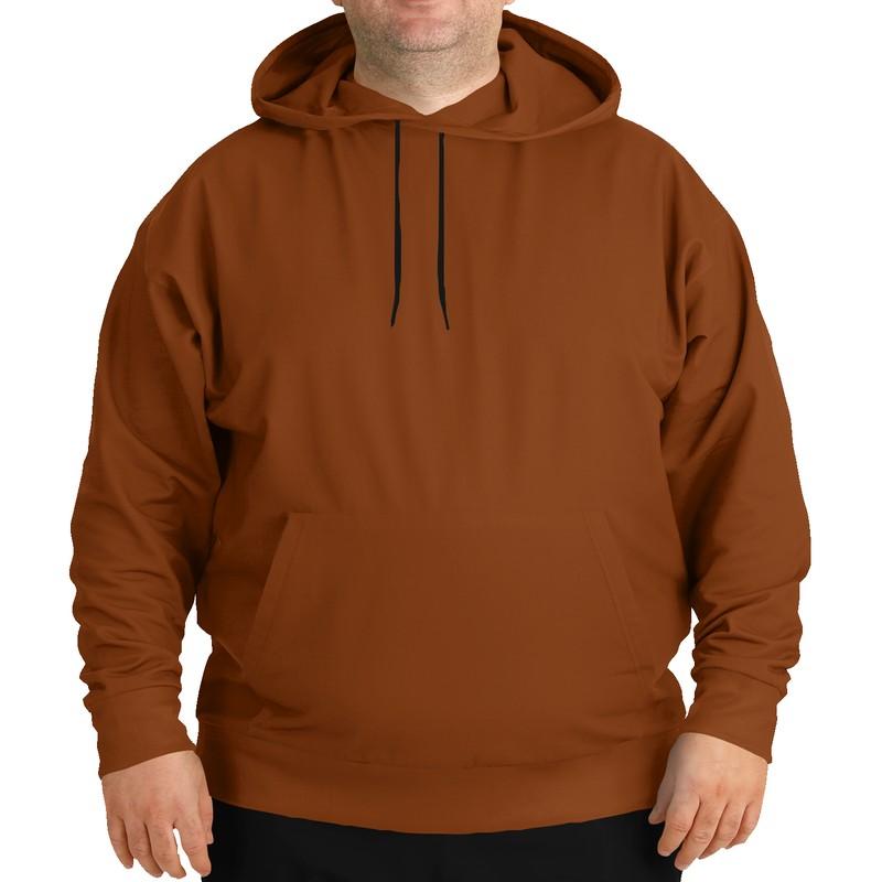 Dark Orange Hoodie (C0M75Y100K60) - Man Front PLUS