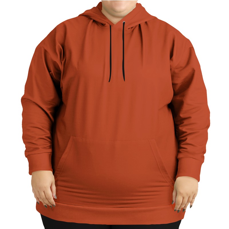 Dark Orange Hoodie PLUS (OR3-CL-DE) - Woman Front PLUS