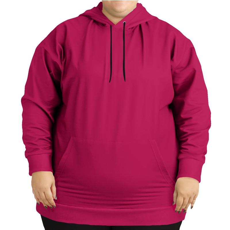 Dark Pink Hoodie Unisex with PLUS sizes C0M100Y50K30