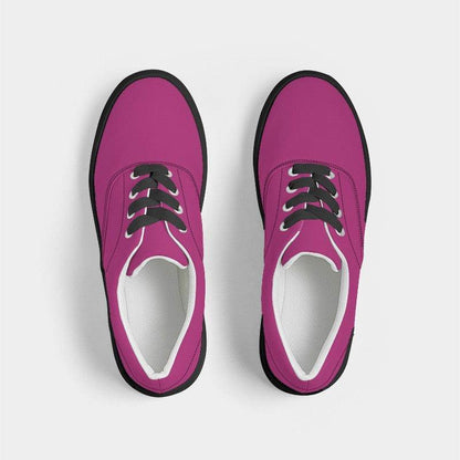 Dark Pink Men's Canvas Sneakers (PIM1-CL-DE) - Top