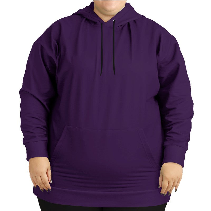 Dark Purple Hoodie PLUS (MPU2-MU-DA) - Woman Front PLUS